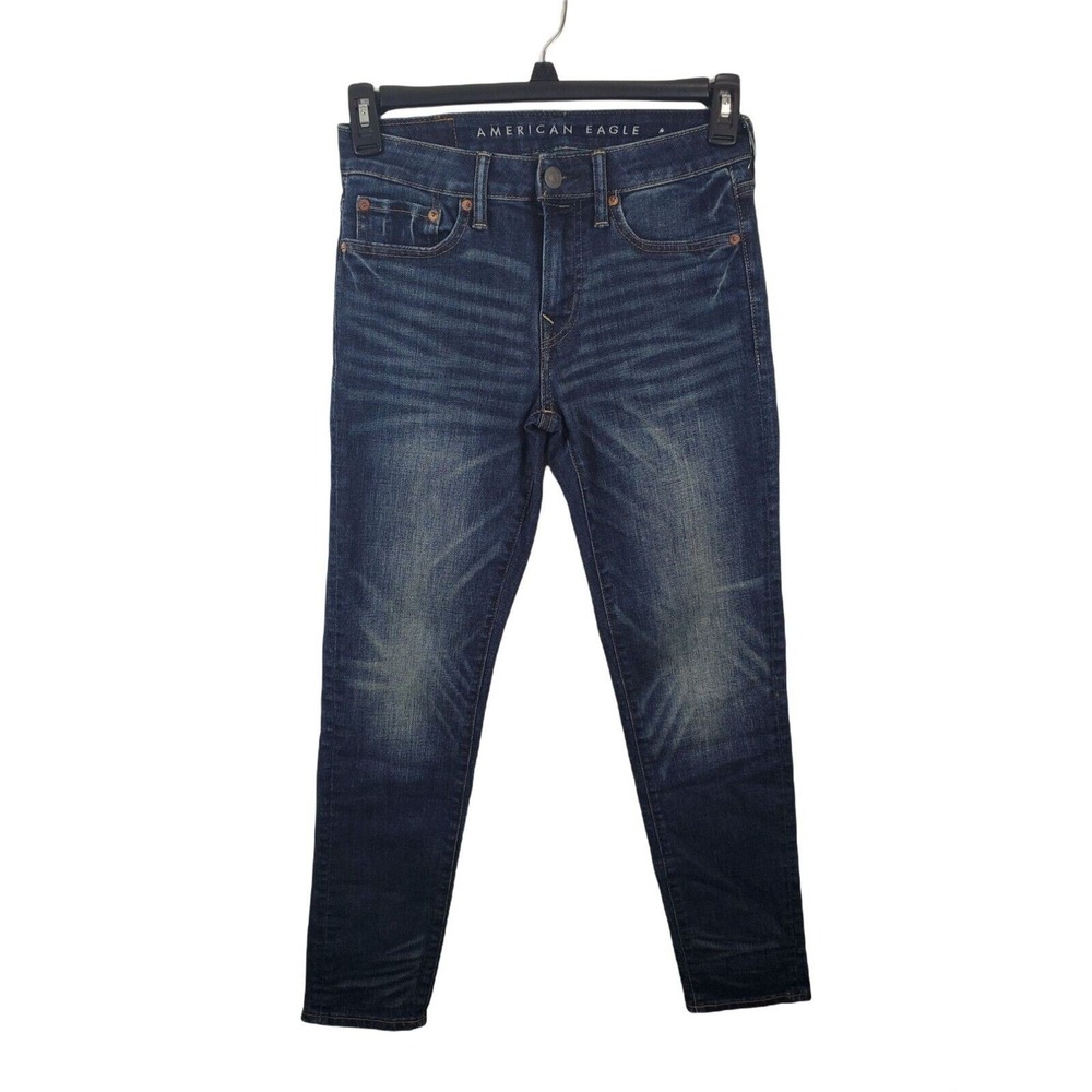 American Eagle Jeans Mens 28x30 Next Level Airflex Skinny‎ Leg Dark Wash Bottoms